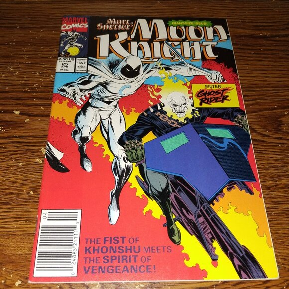 Marc Spector: Moon Knight #25 (Marvel Comics, 1991) Ghost Rider - Picture 1 of 3